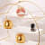 Gold Metal & White 3 Tier Round Cup Cake Stand For Home, Serving Snack - top_view