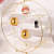 Gold Metal & White 3 Tier Round Cup Cake Stand For Home, Serving Snack - rear_view