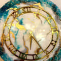 Colourful Decorative Metal Wall Clock For Home Decoration - front_view