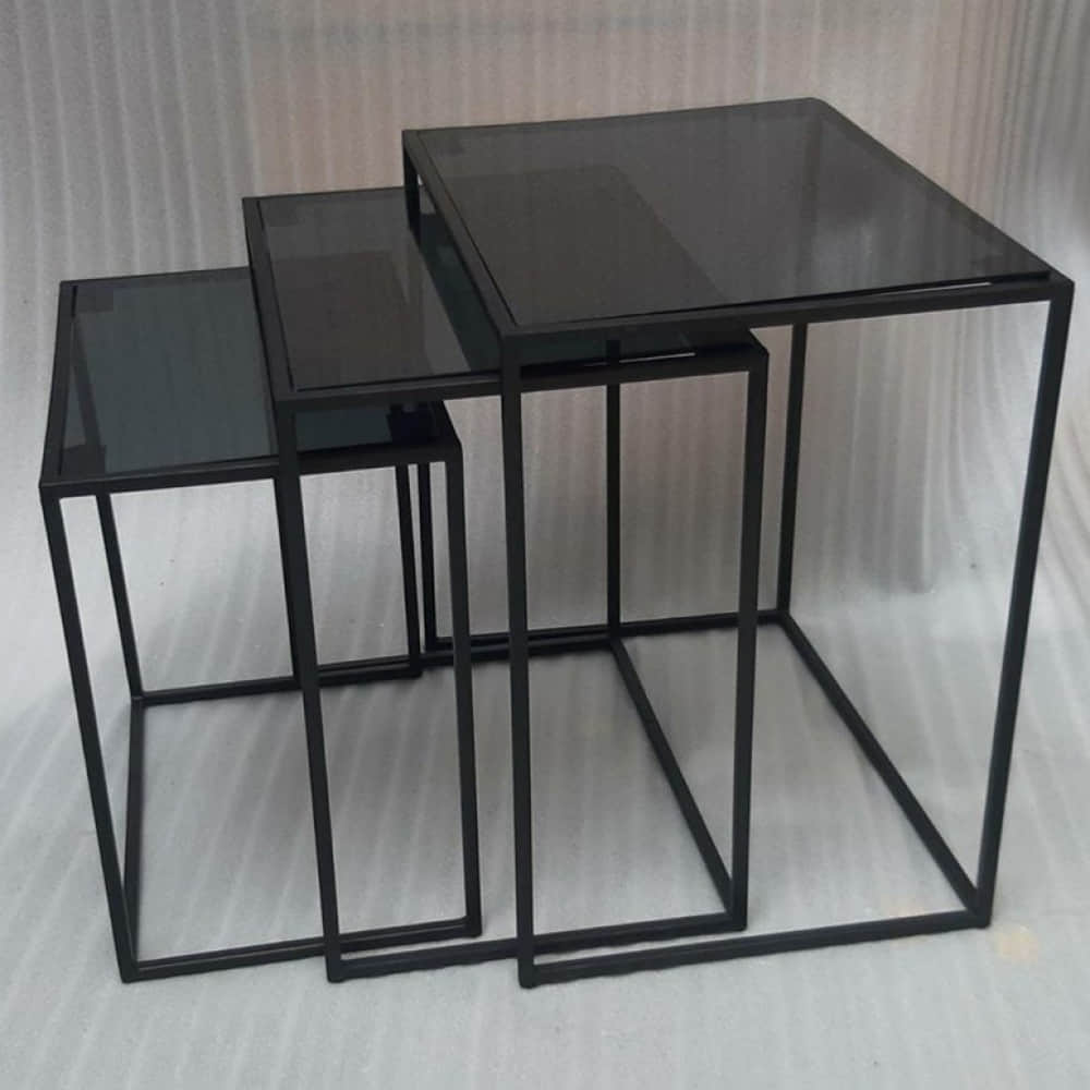 Black Square Coffee Table - photo