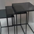 Black Square Coffee Table - front_view
