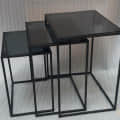 Black Square Coffee Table - top_view