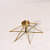 Metal & Glass Tea Light Candle Holder Gold Star Shape For Home Decoration, Table Centerpiece - front_view