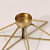 Metal & Glass Tea Light Candle Holder Gold Star Shape For Home Decoration, Table Centerpiece - top_view