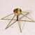 Metal & Glass Tea Light Candle Holder Gold Star Shape For Home Decoration, Table Centerpiece - rear_view