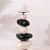 Decorative Pillar Candle Holder Modern Candlestick Holders With Multicolour Stone Shape For Home Decoration - front_view