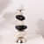 Decorative Pillar Candle Holder Modern Candlestick Holders With Multicolour Stone Shape For Home Decoration - rear_view