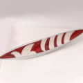 Antique Metal Multicolour Color Leaf Shape Serving Snack Platter for Home Decoration Table Top ( Set Of 2 ) - front_view
