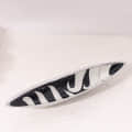 Antique Metal White & Black Color Leaf Shape Serving Snack Platter for Home Decoration Table Top - rear_view