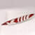 Antique Metal White & Red Color Leaf Shape Serving Snack Platter for Home Decoration Table Top - photo