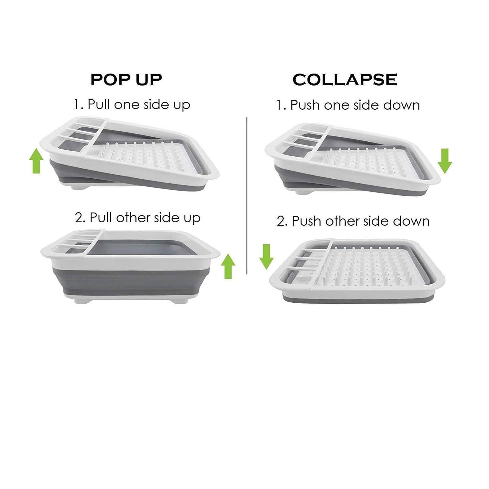 Collapsible Dish Drainer/Dish Drying Rack - front_view