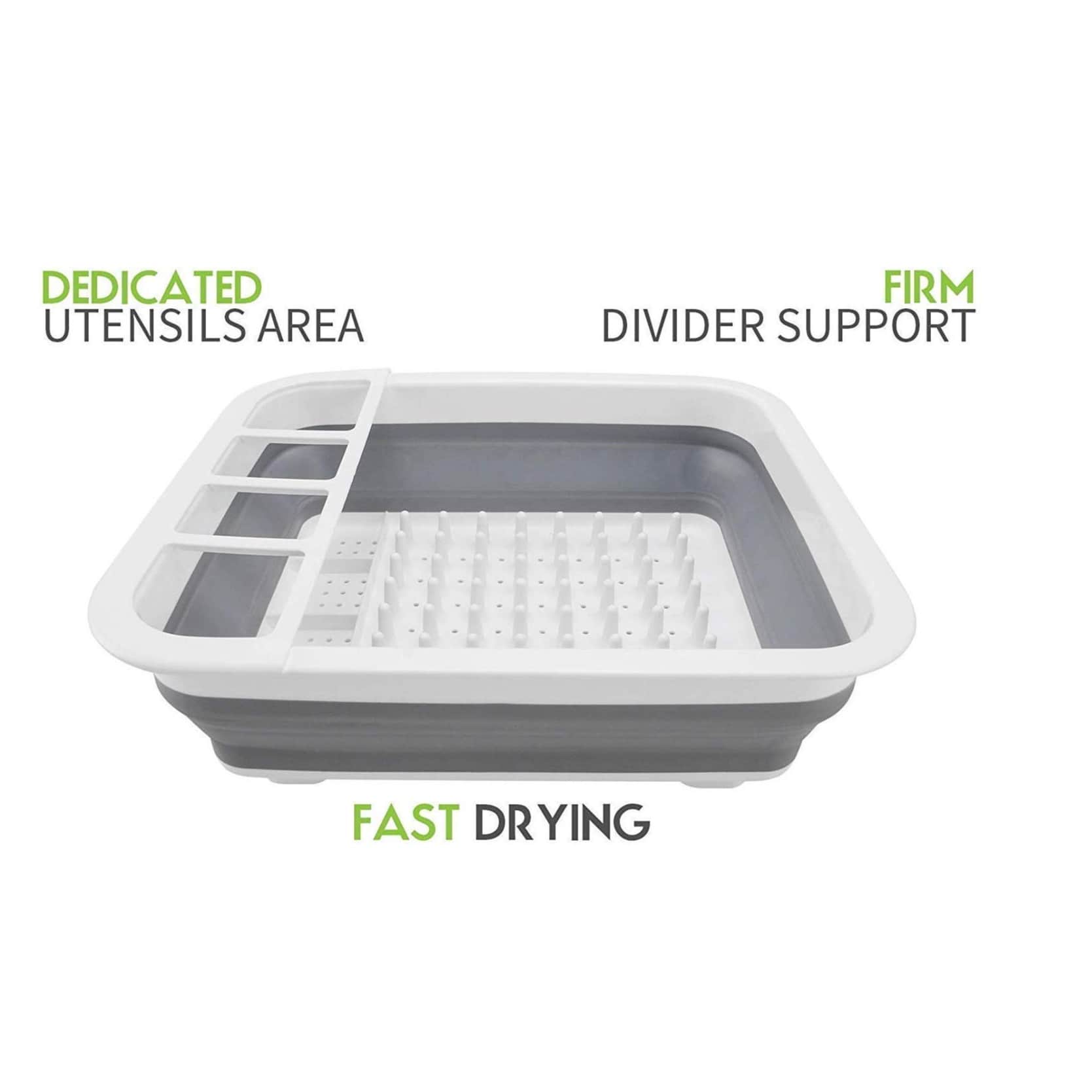 Collapsible Dish Drainer/Dish Drying Rack - top_view