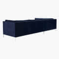 Ruwais Blue Velvet Sofa Set - rear_view