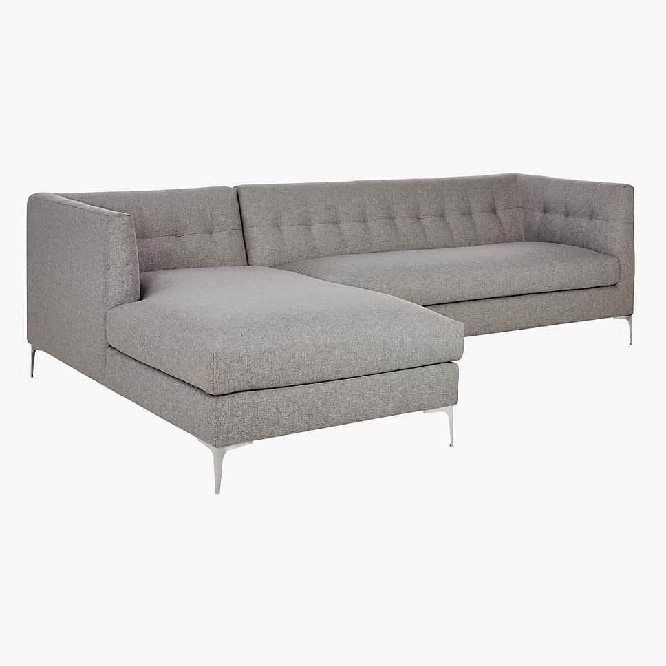 Amherst Grey Luxurious Sofa - front_view