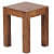 Solid Wood Side Table - front_view
