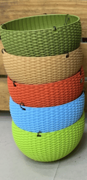 Hanging Plant Container Euro 8" - Set of 6 - front_view