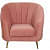 Nara One Seater Velvet Sofa Blush Pink - front_view