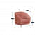 Nara One Seater Velvet Sofa Blush Pink - rear_view