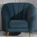 Nara Velvet Sofa In Teal Blue - photo