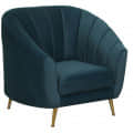 Nara Velvet Sofa In Teal Blue - front_view