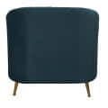 Nara Velvet Sofa In Teal Blue - rear_view
