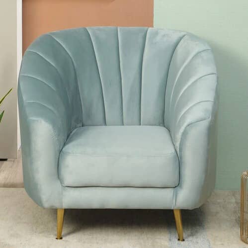 Nara Velvet Sofa In Mint Green