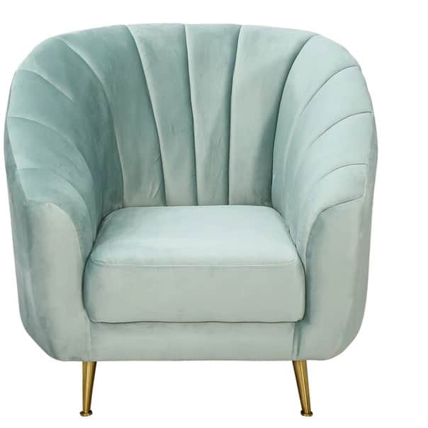 Nara Velvet Sofa In Mint Green - front_view