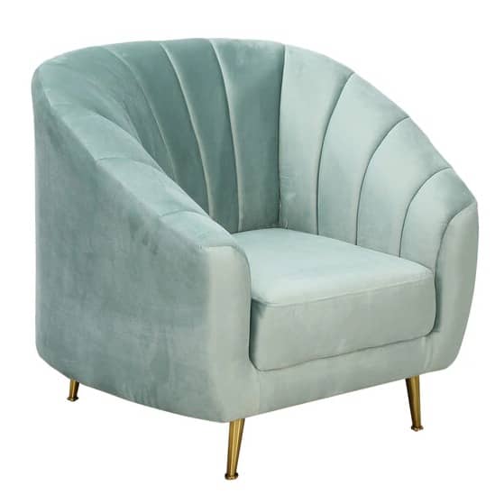 Nara Velvet Sofa In Mint Green