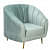 Nara Velvet Sofa In Mint Green - top_view