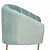 Nara Velvet Sofa In Mint Green - rear_view