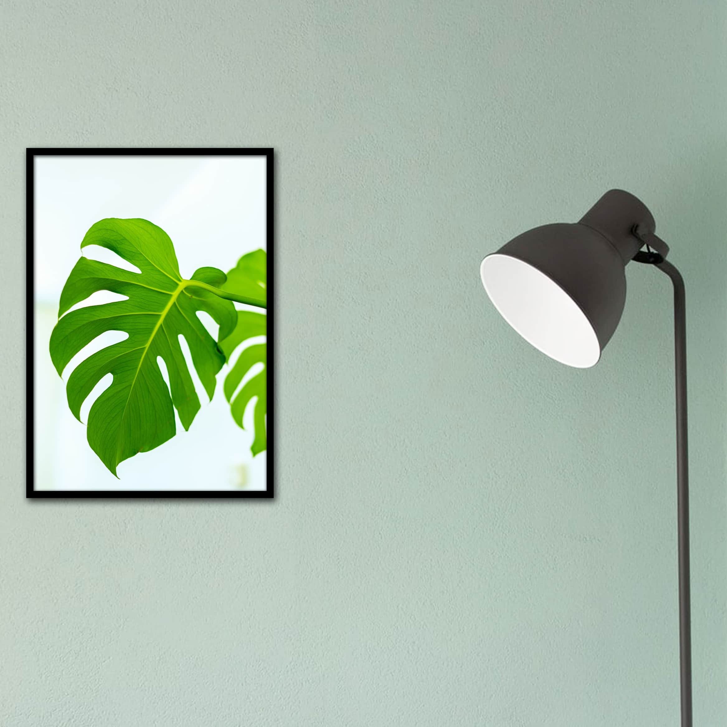 Palm Leaves  Poster With Glass Framed Wall Painting - front_view