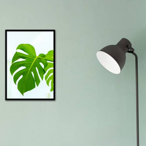 Palm Leaves  Poster With Glass Framed Wall Painting