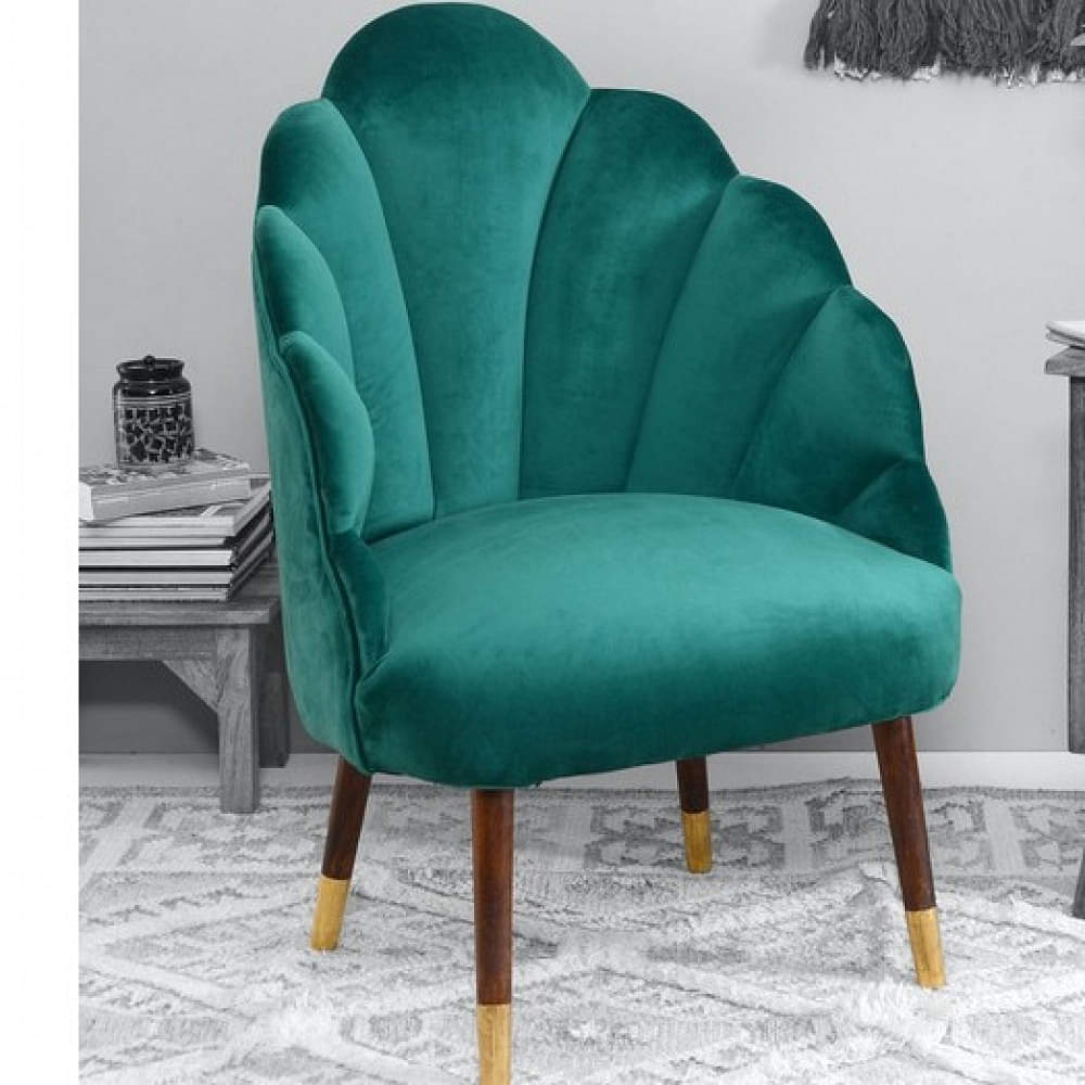 Barrel Peacock Dining Chair In Green - photo