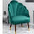 Barrel Peacock Dining Chair In Green - photo