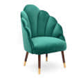 Barrel Peacock Dining Chair In Green - top_view