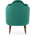 Barrel Peacock Dining Chair In Green - rear_view