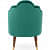 Barrel Peacock Dining Chair In Green - rear_view