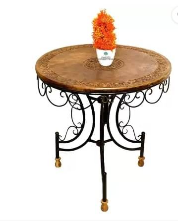 Patio Furniture Set Wood and Iron