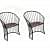 Patio Furniture Set Wood and Iron - rear_view