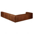 Cocoa L Shape Leather Sofa - rear_view