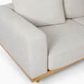 Oyster Beige Textured 5-Seating Sofa - rear_view
