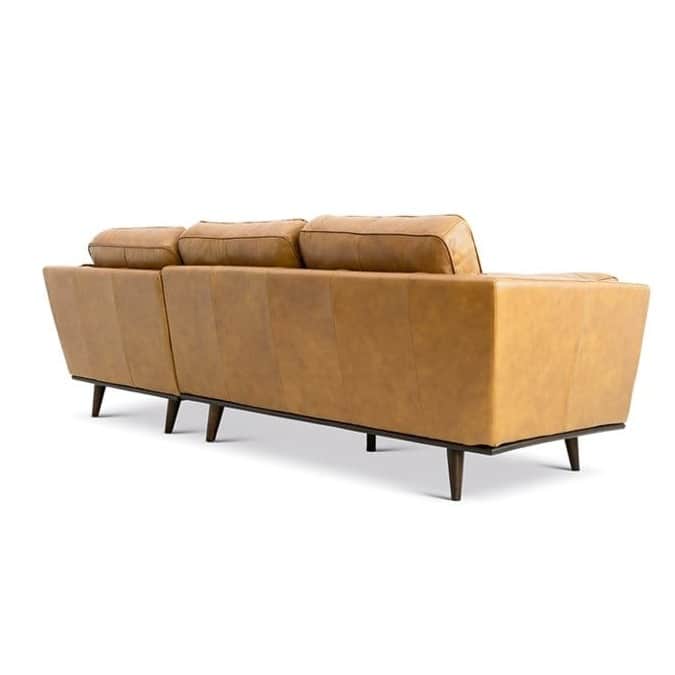 Deoxy Brown Buff Leather 4-Seater Sofa - left_view