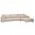 Dayton White Cushioned Sofa - front_view