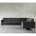 Yolo Dark Grey 5-Seater Cushioned Sofa - front_view