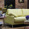 Hamilton Yellow Textured Jute Sofa - top_view