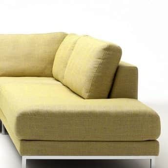 Hamilton Yellow Textured Jute Sofa - rear_view