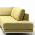 Hamilton Yellow Textured Jute Sofa - rear_view
