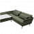 Amherst Olive Night Green Sofa with Single Cushion - rear_view
