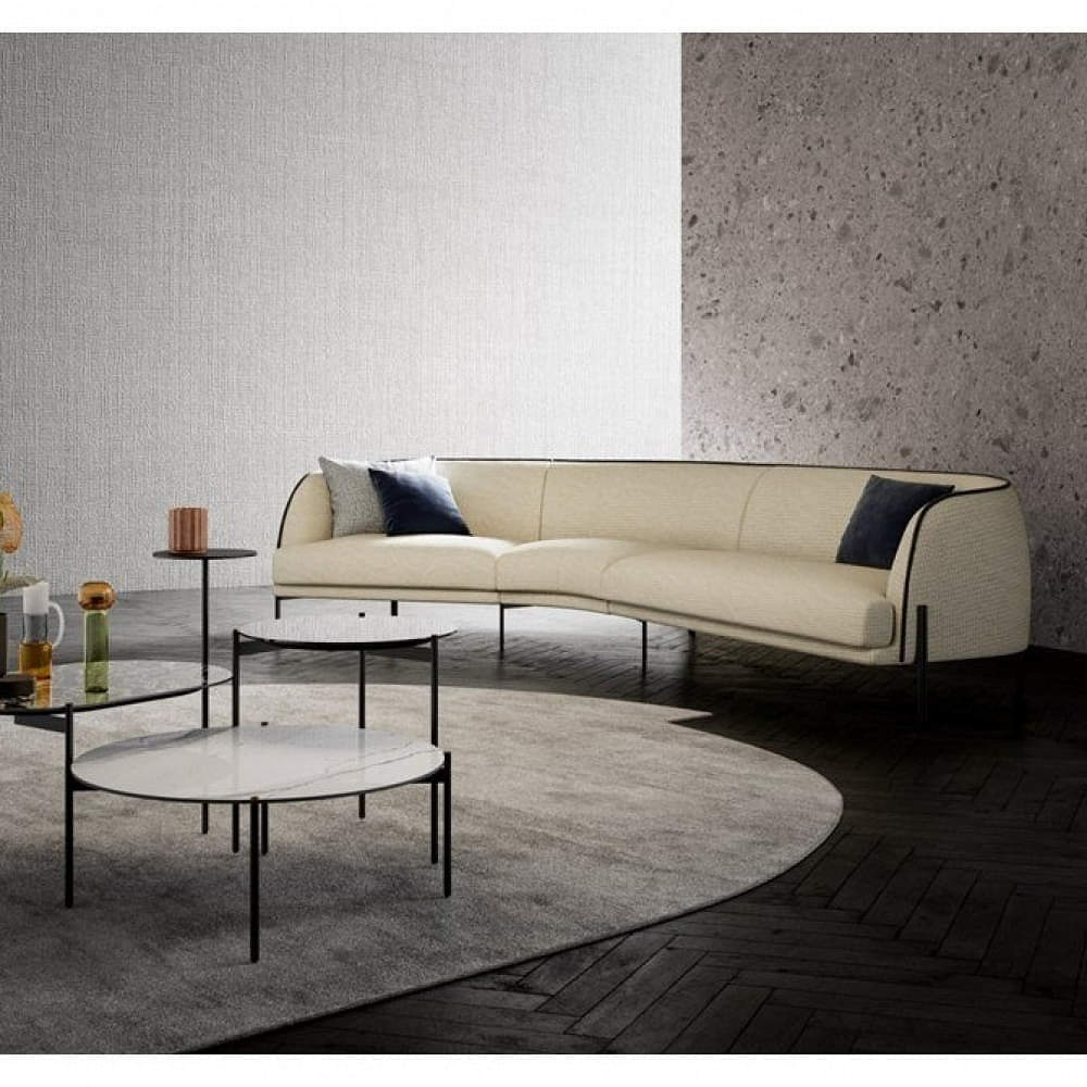Parma White Textured Sofa - photo