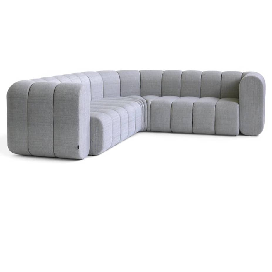 Modular L- Shaped 5 Seater Grey Sofa